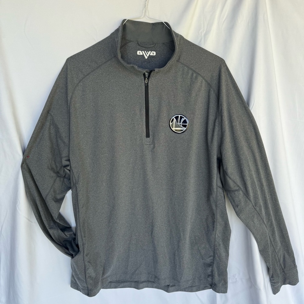 Levelwear Golden State Warriors Men’s XL Gray Lightweight 1/4 Zip Jacket EUC